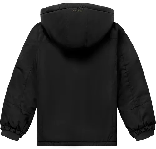 Vista 2 de WULFUL Chaqueta de esquí impermeable para niño, abrigo de invierno con capucha de forro polar cálido para nieve