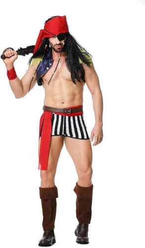 Vista 2 de Conjunto de lencería sexy para hombre, juego de rol, juego de rol, uniforme divertido para adultos, disfraz de fiesta de club nocturno
