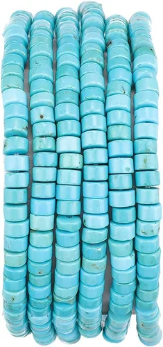 Vista 64 de BEADIA Cuentas Espaciadoras de Jade Natural Africano Planas Redondas Sueltas para Hacer Joyas con Abalorios 3mmx2mm 38cm