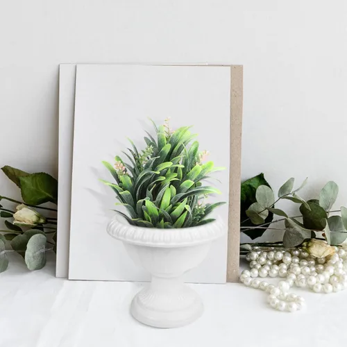 Vista 9 de Cabilock 4 mini macetas romanas decorativas de plástico para bodas, carreteras, pasillos, jardín, patio, uso doméstico, contenedores de plantas