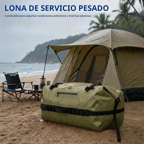 Vista 3 de Haimont Mochila Duffel Grande Impermeable con Parte Superior Enrollable, Bolsa Duffel Seca de Servicio Pesado para Navegación, Viajes, Camping