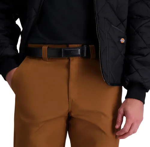 Vista 6 de Dickies Cinturón mecánico de cuero antiarañazos para hombre, Negro