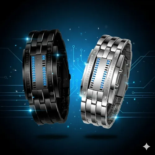 Vista 3 de RELOJ BINARIO LED PREMIUM – DISEÑO FUTURISTA