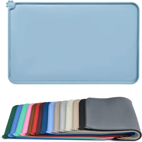 Vista 25 de AUDWUD - Tapete de silicona, impermeable y antideslizante para alimentos de perros y gatos, para tazón de mascotas Marrón Adobe