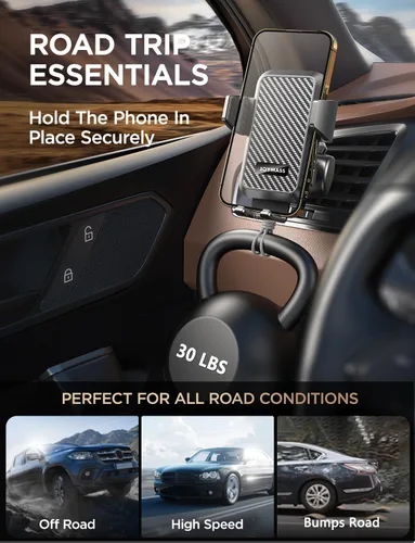 Vista 4 de Cargador inalámbrico para automóvil, carga rápida de 15 W, cargador de automóvil con sujeción automática para teléfono celular, soporte