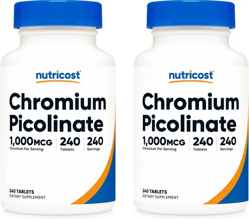 Vista 6 de Nutricost Cromo (1000mcg) 240 comprimidos - Sin gluten, sin OMG