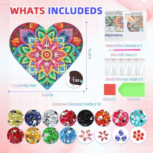Vista 6 de Diakud Regalos para niñas de 6, 7, 8, 9, 10, 11 y 12 años, kits de arte de diamantes para niños de 8 a 12 años, juguetes para niñas de 10 a 12 años