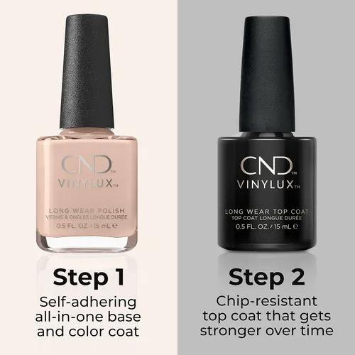 Vista 4 de CND Vinylux - Esmalte de uñas rosa de larga duración, color resistente al brillo y al astillado, 0.5 onzas líquidas