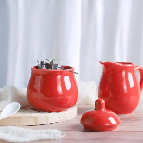 Vista 7 de FUYU Tarro de cerámica para especias con tapa y cuchara, caja de condimentos para condimentos