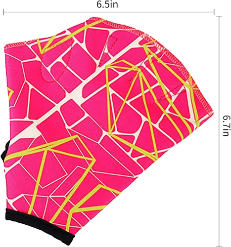Vista 6 de 1 par de guantes de natación para fitness acuático, guantes de resistencia al agua, guantes de malla para entrenamiento de natación