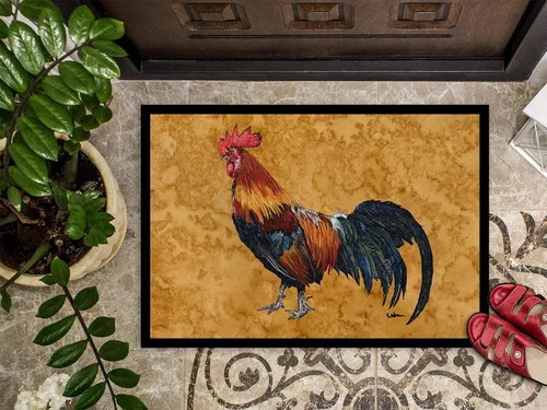Vista 3 de Caroline's Treasures 8651MAT - Felpudo de gallo de 18 x 27 pulgadas, para interiores y exteriores, para entrada, antideslizante, lavable, de pelo