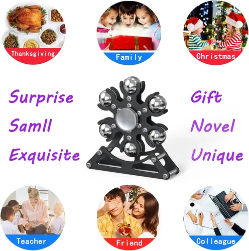 Vista 6 de Juguetes de escritorio para ruedas de la fortuna - Spinner: 4mins Kinetic-Metal-Spinner, Cool-Gadgets-Stuff for Kid Children Teen Adult EDC-Toy