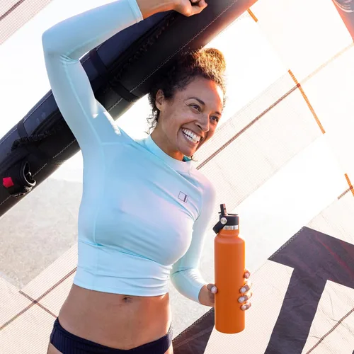 Vista 8 de Hydro Flask - Botella de agua de boca estándar con tapa de popote flexible de 24 onzas, Agave