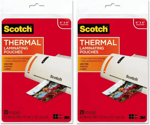Vista 10 de Scotch - Bolsas de laminación, 5 mil, 4.33" X 6.33", transparente brillante, paquete de 20