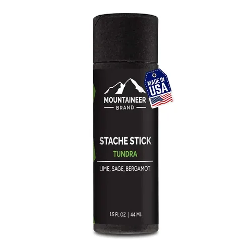 Vista 8 de Mountaineer Brand Stache Stick Aroma de Apalachia Hecho con ingredientes naturales West Virginia Firme y duradero Cera de bigote