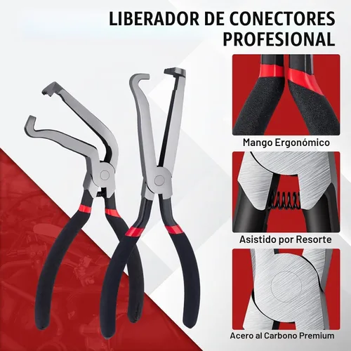 Vista 3 de Alicates de desconexión eléctrica, 3 piezas de conector de terminal eléctrico automotriz, herramienta de extracción de conector eléctrico