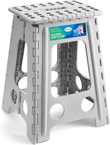 Vista 24 de Dyforce Taburete plegable de 9 pulgadas para niños y adultos, taburete de pie plegable y ligero para niños pequeños, cocina, baño, capacidad de 300