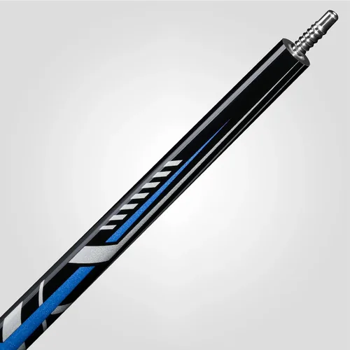 Vista 9 de Taco de billar RHINO Racing - Azul - Junta de 3/8-8 - Eje de carbono premium, diámetro de punta de 12,5 mm, Pro Taper. Empuñadura compuesta