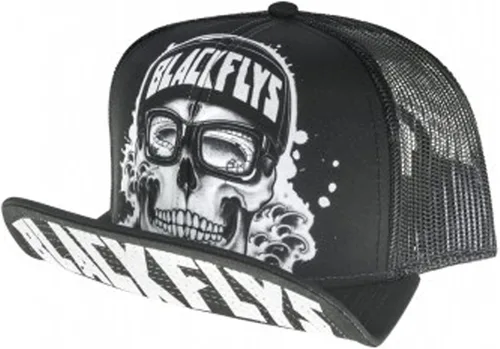 Vista 2 de Black Flys Sombrero Cap Hawaii Plate Cali California Plate Ca Custom Patch Trucker