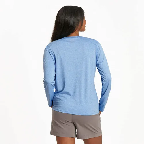 Vista 3 de Life is Good - Camiseta deportiva de manga larga Breathe Forest para mujer