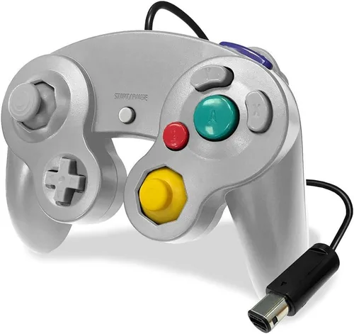 Vista 3 de Old Skool Controlador compatible con GamecubeWii - Plata