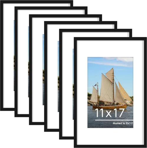 Vista 57 de PEALSN - Juego de 6 portarretratos de 5 x 7 pulgadas para fotos de 4 x 6 pulgadas con paspartú/5 x 7 pulgadas sin paspartú, para montaje en Negro