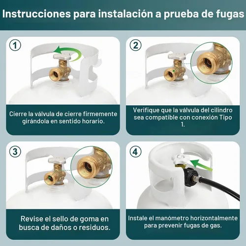 Vista 8 de GASPRO Kit adaptador de repuesto de tanque de propano de 1 libra, manguera de 3 pies con válvula de cierre de seguridad, llena fácilmente botellas