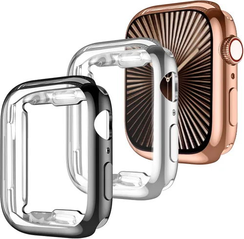 Vista 26 de GEAK - Juego de 3 fundas protectoras TPU compatibles con Apple Watch Series 11 10, protector de pantalla de 1.65 pulgadas, funda protectora completa