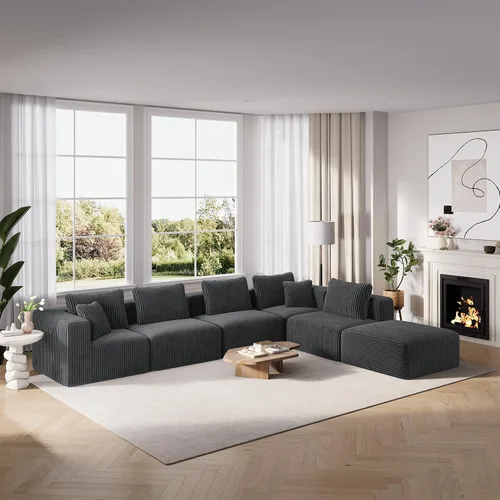 Vista 72 de Novilla - Sofá biplaza modular de 70.8 pulgadas, sofá modular de espacio pequeño, moderno sofá de nube con soporte Smarts Coil®, sofá seccional sin