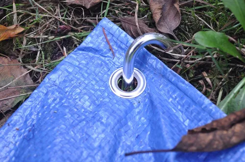 Vista 5 de Dry Top - Lona de poliéster multiusos de resistencia mediana, 5 x 7 pies, azul