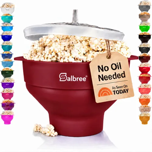 Vista 20 de Salbree Tazón plegable de silicona para hacer palomitas de maíz para Rosa