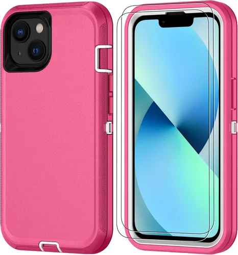 Vista 19 de Jshru para iPhone XR Funda con [2 Pack] Protector de Pantalla HD, [Grado Militar] 3-en-1 Resistente Protector de Cuerpo Completo a Prueba de Negro
