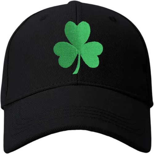 Vista 2 de lycycse Sombrero de trébol del día de San Patricio, gorra de béisbol con trébol irlandés, ajustable, sombrero de la suerte del día verde, decoración