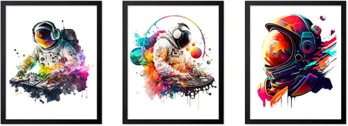 Vista 22 de Poster Master Póster celestial – Impresión del mapa de las estrellas – Regalo para astronomía, fanáticos lunares – Arte vintage para el hogar