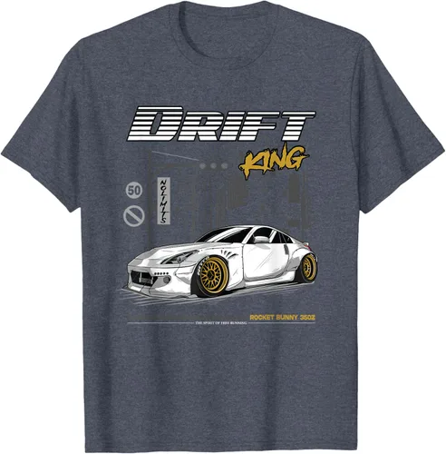 Vista 61 de Z34 370 Fairlady Z - Camiseta gráfica de cuerpo ancho, Negro, S