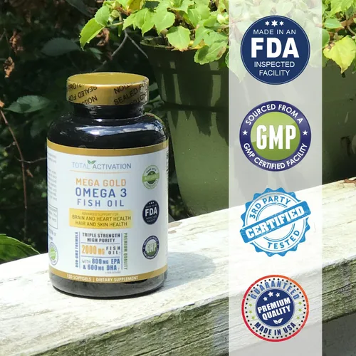 Vista 5 de Omega 3 Burpless Max Strength - Suplemento de aceite de pescado, fórmula Dr. 2000 mg con vitamina E, 800 mg EPA 600 mg DHA Ultimate Brain, soporte
