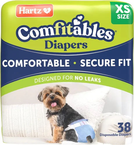 Vista 20 de ¡Nuevo! Hartz Comfitables Pañales desechables para perros, talla XXS, 12 unidades, ajuste cómodo y seguro, fáciles de colocar, súper absorbentes