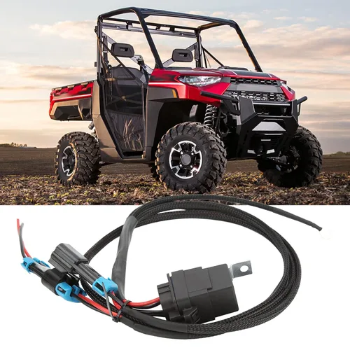 Vista 4 de Aramox Arnés de cable de luz de respaldo para Polaris 1000, arnés de cableado de luz inversa de 12 V 40 A de repuesto de cable de lámpara de respaldo