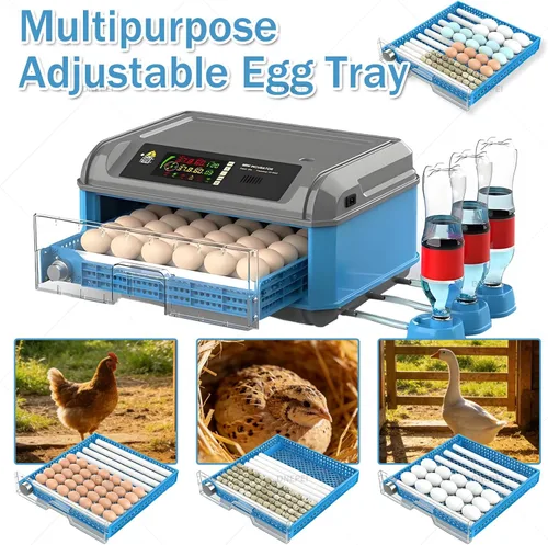 Vista 4 de Poultry Hatcher Machine 56 Eggs Automatic Egg Incubator with Digital Control, Humidity Management, Auto Turner & LED Display – for Chicken, Duck