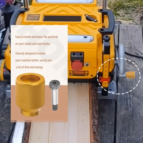 Vista 2 de Pomo rechoncho de aleación de aluminio compatible con la perilla Dewalt DW735 para cepilladora Stubby, DW735X (amarillo)