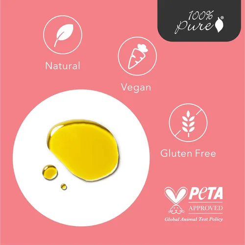 Vista 5 de 100% PURE Hidratante de aceite de rosa mosqueta orgánico para cara, cuerpo, cabello, vitaminas hidratantes y ácidos grasos omega que apoyan la piel