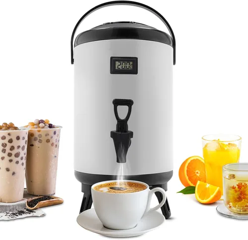 Vista 13 de Dispensador de bebidas aislado, dispensador térmico de bebidas frías y calientes de 12 litros/3.17 galones, dispensador de bebidas calientes aislado