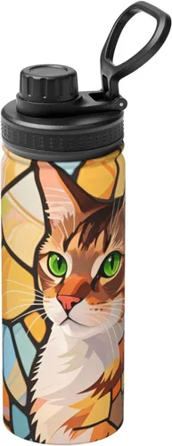 Vista 13 de Green tractor Insulated Stainless Steel Kettle Print Funny Water Bottle Insulated Ideal for Sports and Travel