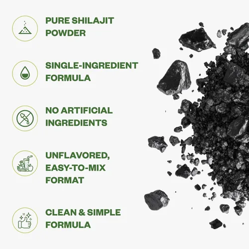 Vista 3 de Purisure Shilajit Suplemento en polvo, 3.53 oz, mineral puro del Himalaya con polvo de ácido fúlvico, compuesto de minerales fúlvicos puros 12:1