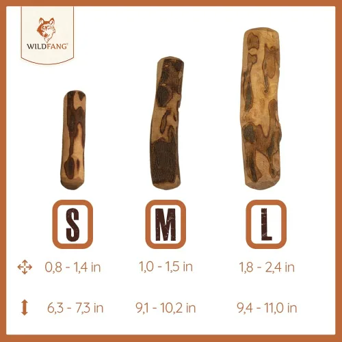Vista 6 de Wildfang® Palitos masticables de madera de olivo para perros, pequeños - Juguetes masticables resistentes para masticadores agresivos, juguetes