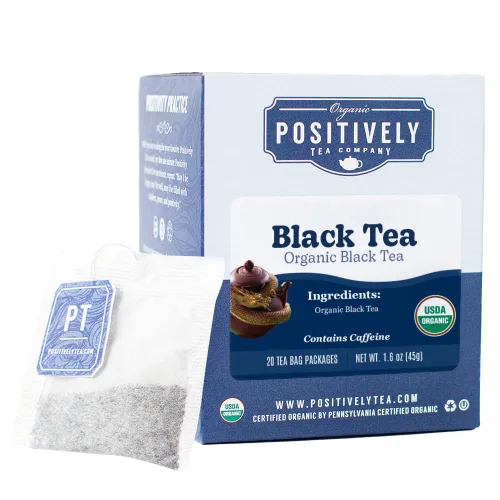 Vista 96 de Bolsas de hojas sueltas para té. Orgánicas por USDA. Positively Tea LLC.