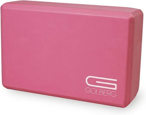 Vista 4 de Golberg - Bloque de espuma para yoga, para fitness, apoyo de alta intensidad y mejora la fuerza o flexibilidad, rosa/verde/verde oscuro, morado