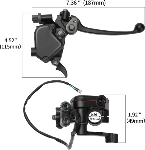Vista 2 de Wingsmoto acelerador de Pulgar con doble palanca de freno Assy para 50 cc 90 cc 150 cc 250 cc ATV Quad Roketa Taotao Sunl Kazuma