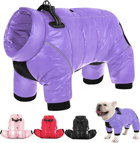 Vista 10 de AOFITEE - Abrigo para perros, impermeable para invierno, cálido traje completo para perros, abrigo de invierno para perros pequeños, chaqueta