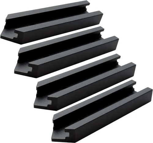 Vista 4 de Kit de intersección de aluminio T-Track de 3 pulgadas – Perfil de doble corte universal con agujeros de montaje preperforados -Carpintería